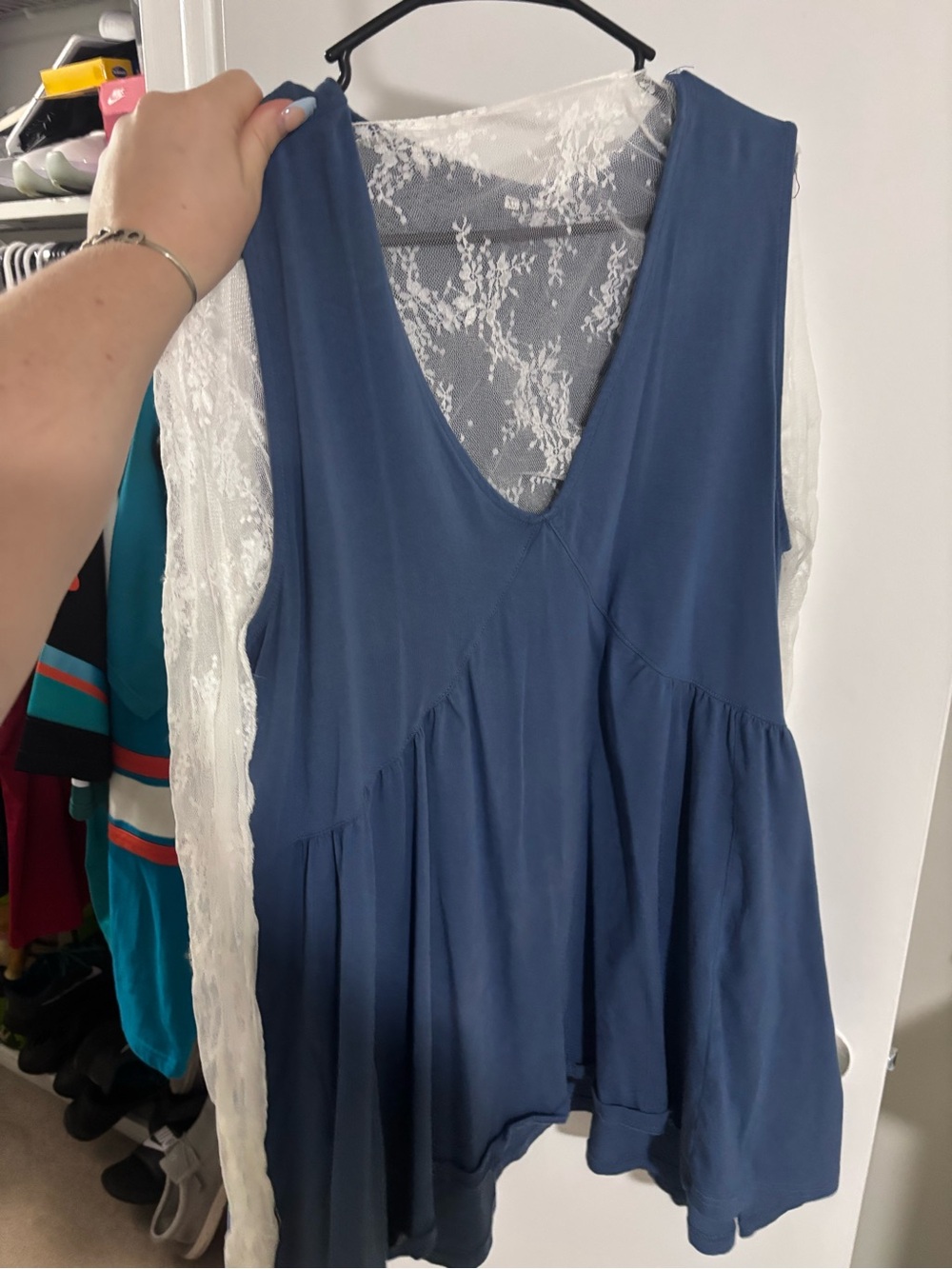 Short Dress - white mesh under sleeve (completely separate piece) not connected